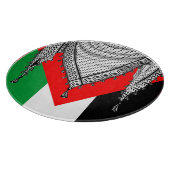 Planche À Découper Keffiyeh Écharpe palestinienne tissu traditionnel (Coin)