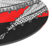 Planche À Découper Keffiyeh Écharpe palestinienne tissu traditionnel (Coin)