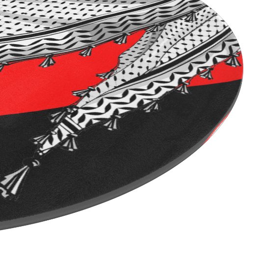 Planche À Découper Keffiyeh Écharpe palestinienne tissu traditionnel (Coin)