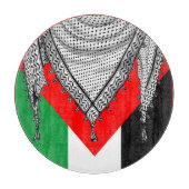 Planche À Découper Keffiyeh Écharpe palestinienne tissu traditionnel (Devant)