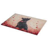 Planche À Découper Kelpie australienne avec Roses - Saint Valentin (Coin)