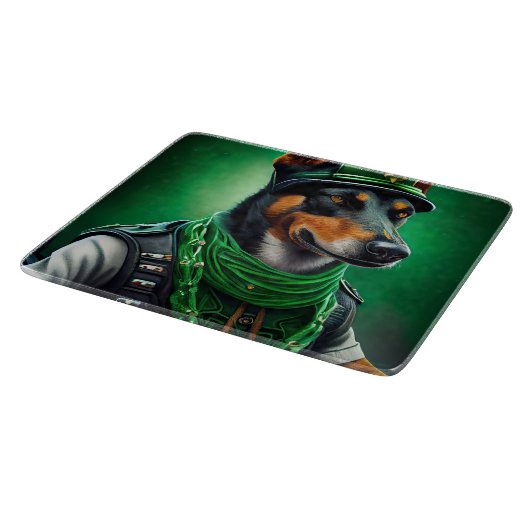 Planche À Découper Kelpie australienne conduite vélo St. Patrick's Da (Coin)