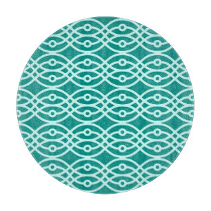 Planche À Découper Kimono imprimé, turquoise et aqua