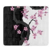 Planche À Découper Kimono japonais Sakura noir et blanc (Devant)