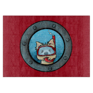 Planche À Découper KiniArt Snorkeling Cairn Terrier Coupe Board