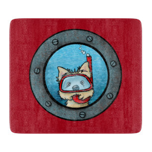 Planche À Découper KiniArt Snorkeling Cairn Terrier Coupe Board