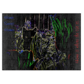 Planche À Découper Kitten dans le Neon Garden-Glass Cutting Board (Devant)