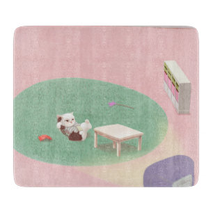 Planche À Découper Kitten détente dans le salon