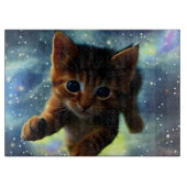 Planche À Découper Kitten Volant Dans L'Espace (Devant)