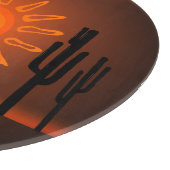 Planche À Découper Kokopelli Sun Bronzed Sunset Desert 12" rond (Coin)