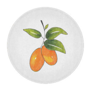 Planche À Découper Kumquats tirés à la main