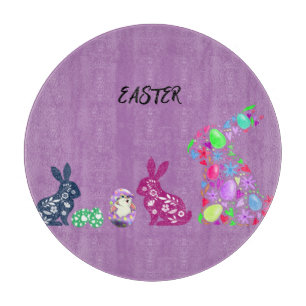 PLANCHE À DÉCOUPER LA CARTE DE COUPE EN VERRE FLEURIE "EASTER"