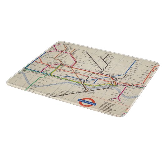 Planche À Découper La carte souterraine de Londres (Coin)
