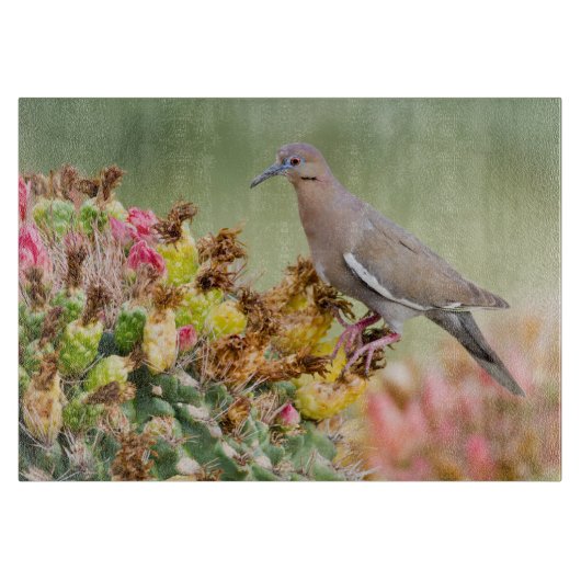 Planche À Découper La colombe sur un cactus (Devant)
