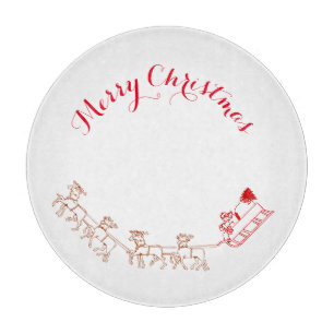 Planche À Découper La Coupe du monde - Père Noël et sa Sleigh