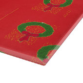 Planche À Découper La couronne de Noël en rouge (Coin)