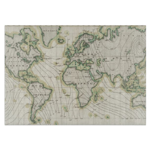 Planche À Découper La déclinaison magnétique du monde