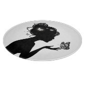 Planche à découper la femme papillons blancs (Coin)