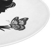 Planche à découper la femme papillons blancs (Coin)