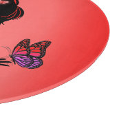 Planche À Découper La femme papillons rouges (Coin)