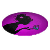 Planche À Découper La femme papillons violets (Coin)