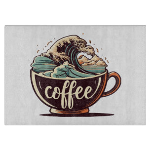 Planche À Découper La Grande Vague De Café