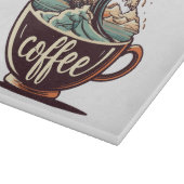 Planche À Découper La Grande Vague De Café (Coin)