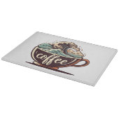 Planche À Découper La Grande Vague De Café (Coin)