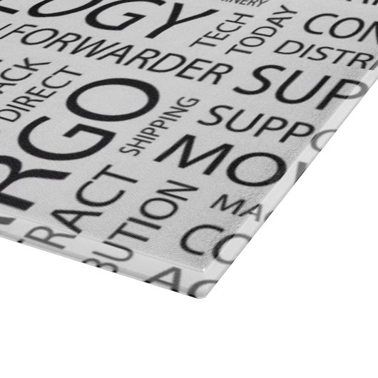 Planche À Découper La LOGISTIQUE modèle avec des mots (Coin)