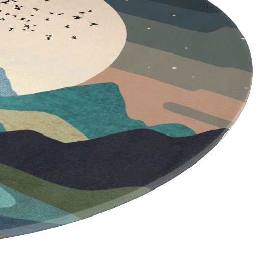 Planche À Découper La Lune Sur Le Lac (Coin)