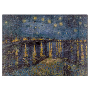 Planche À Découper La Nuit étoilée sur le Rhône de Vincent Van Gogh