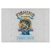 Planche À Découper La Pêche Arrive. Whiskey Aide ! (Devant)