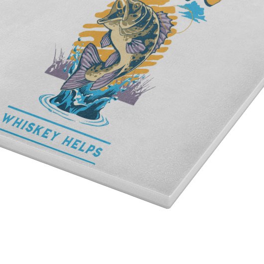 Planche À Découper La Pêche Arrive. Whiskey Aide ! (Coin)