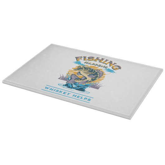 Planche À Découper La Pêche Arrive. Whiskey Aide ! (Coin)