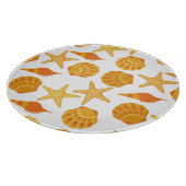 Planche À Découper La plage orange Shell modèlent (Coin)