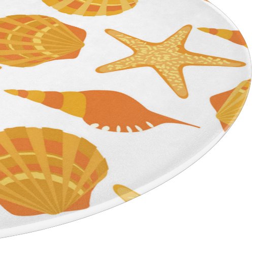 Planche À Découper La plage orange Shell modèlent (Coin)