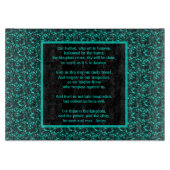 Planche À Découper La prière du Seigneur Notre Père Frontière Abstrai (Devant)