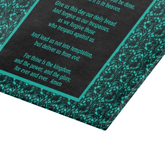 Planche À Découper La prière du Seigneur Notre Père Frontière Abstrai (Coin)