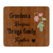 Planche À Découper La recette de grand-mère rassemble la famille de l (Devant)