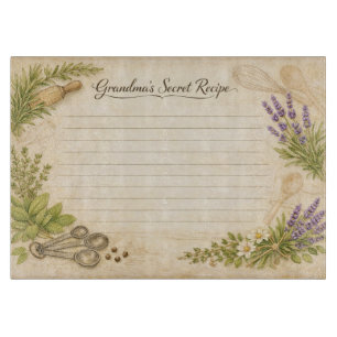 Planche À Découper La Recette Secrète de Grand-mère – Botanique Vinta
