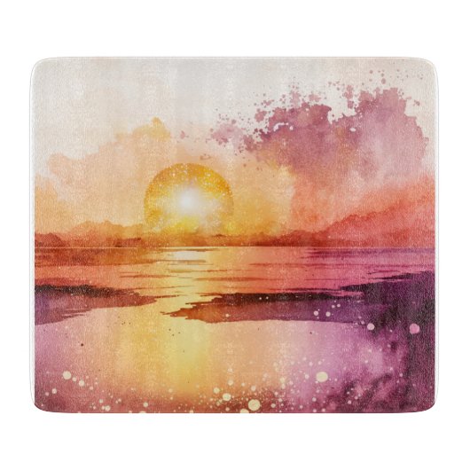 Planche À Découper La série de plage à l'aquarelle Design 3 (Devant)