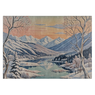 Planche À Découper La tranquillité d'hiver