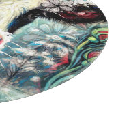 Planche À Découper La vache rêve de temps plus chauds Turquoise Rouge (Coin)