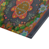 Planche À Découper La vie inspirationnelle est belle citation florale (Coin)