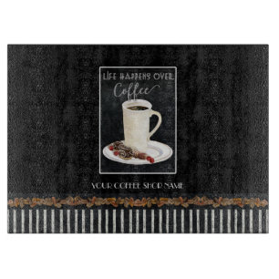 Planche À Découper La vie se passe au-dessus de la latte et du desser