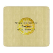 Planche À Découper La Vie Vous Donne Une Citation De Citron (Devant)