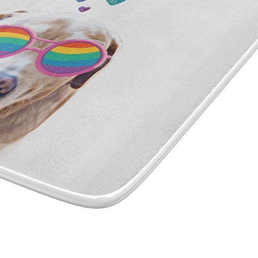 Planche À Découper Labrador Chien avec Coeurs Saint-Valentin (Coin)