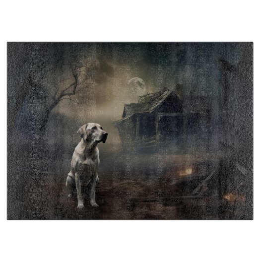 Planche À Découper Labrador Halloween Épouvantable (Devant)