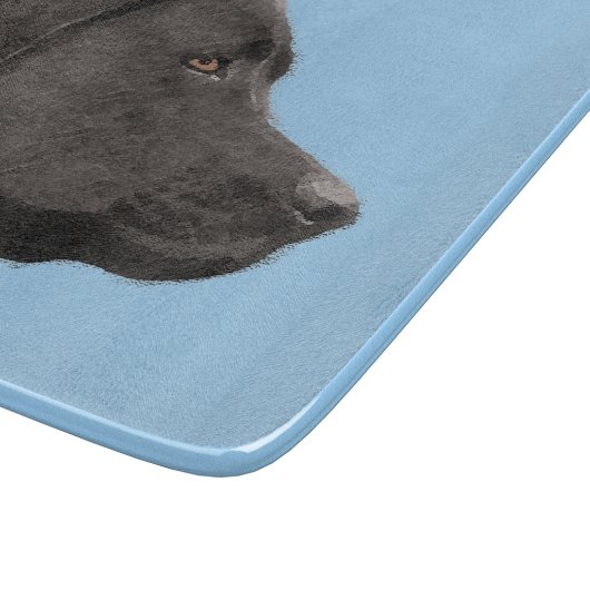Planche À Découper Labrador Retriever Black Peinture Original Chien A (Coin)