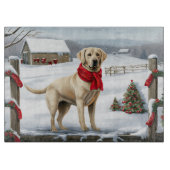 Planche À Découper Labrador Retriever Dog in Snow Christmas (Devant)
